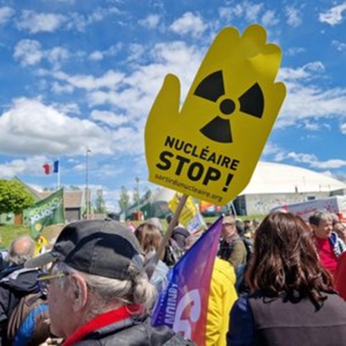 Protesting nuclear reactor extension in Cattenom