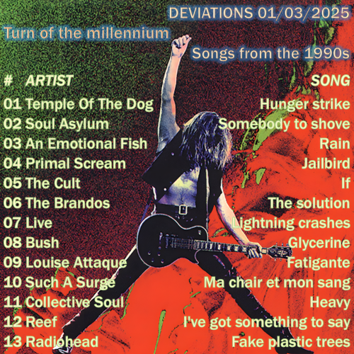 Deviations N° 0041 – 01.03.2025 – Turn of the millennium – songs from the 1990s